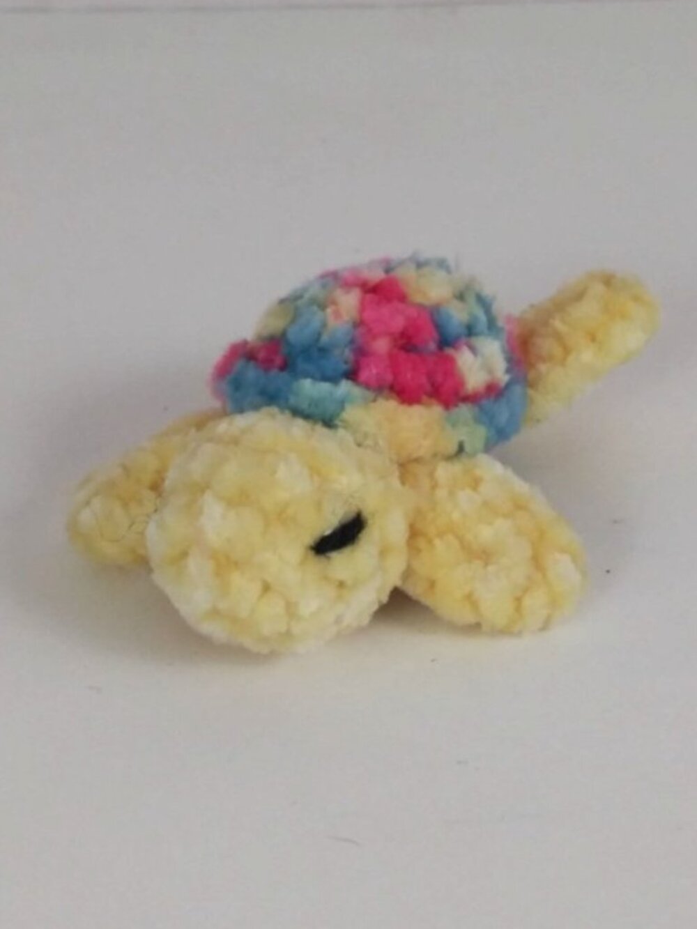 Amigurumi Crochet Rainbow Sea Turtle 3.5" Mini Plush